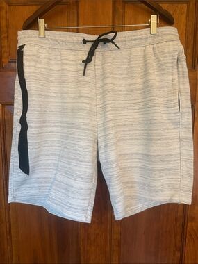 American Eagle Outfitters Vintage Heather Gray Athletic Shorts Black Drawstring